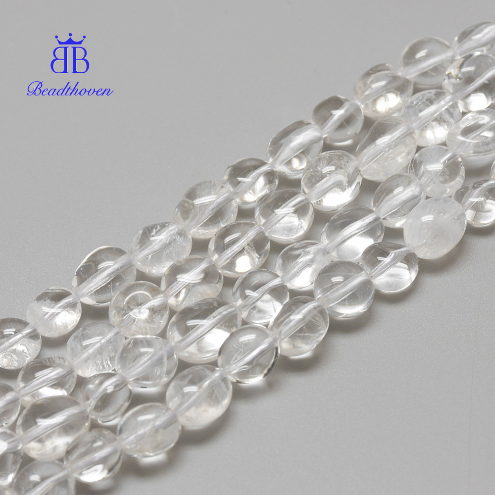 ลูกปัดควอตซ์ Nugget Quartz Strands ขนาด 8-15 x 7-12 x 4-12 มม., ประมาณ 30-45 ชิ้น/เส้น ความยาว 15.7 นิ้ว