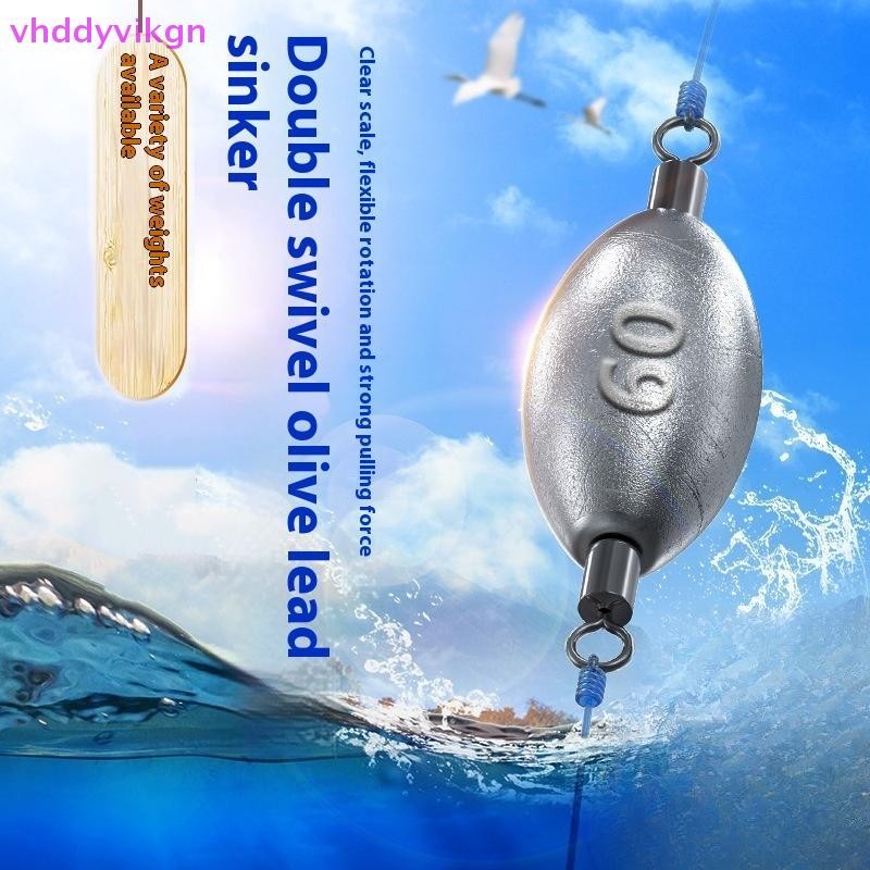 น้ําหนักตกปลา sinker สำหรับ trolling 5 ชิ้น ออกแบบ quick swivel ทรงกระบอก พร้อมหัวหมุน