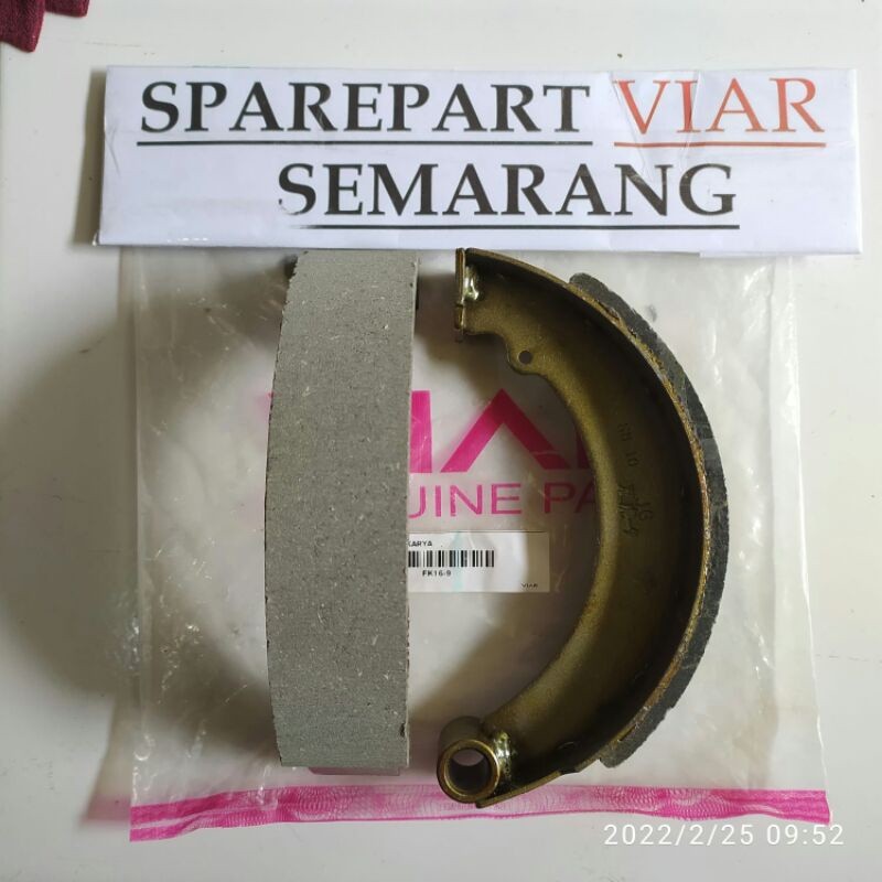 ผ้าเบรคหลัง Viar Karya BIT 110 cc (18cm) ผ้าเบรค Viar ของแท้ Karya Bit / kaisar happy