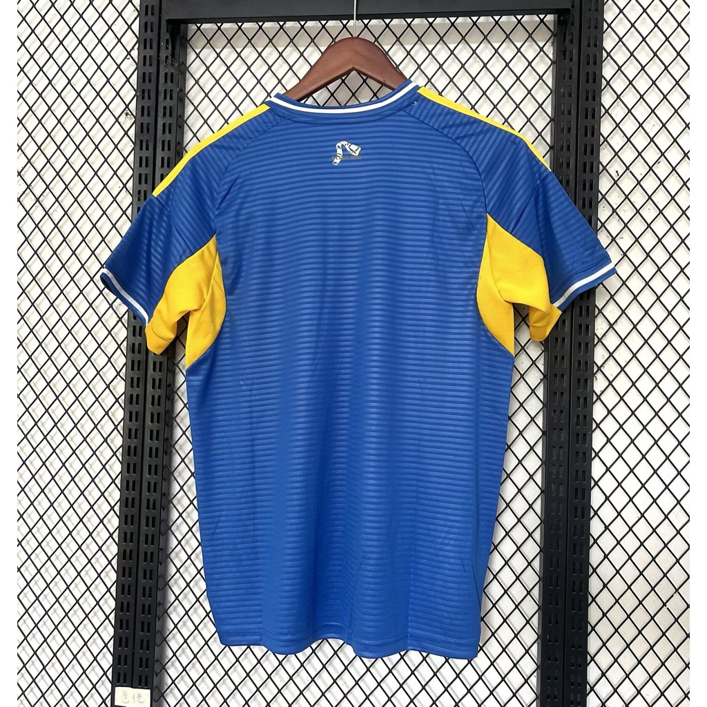 แฟนๆ 2526 Leeds United Away เสื้อฟุตบอลคุณภาพสูงเสื้อยืดแขนสั้น YV2B