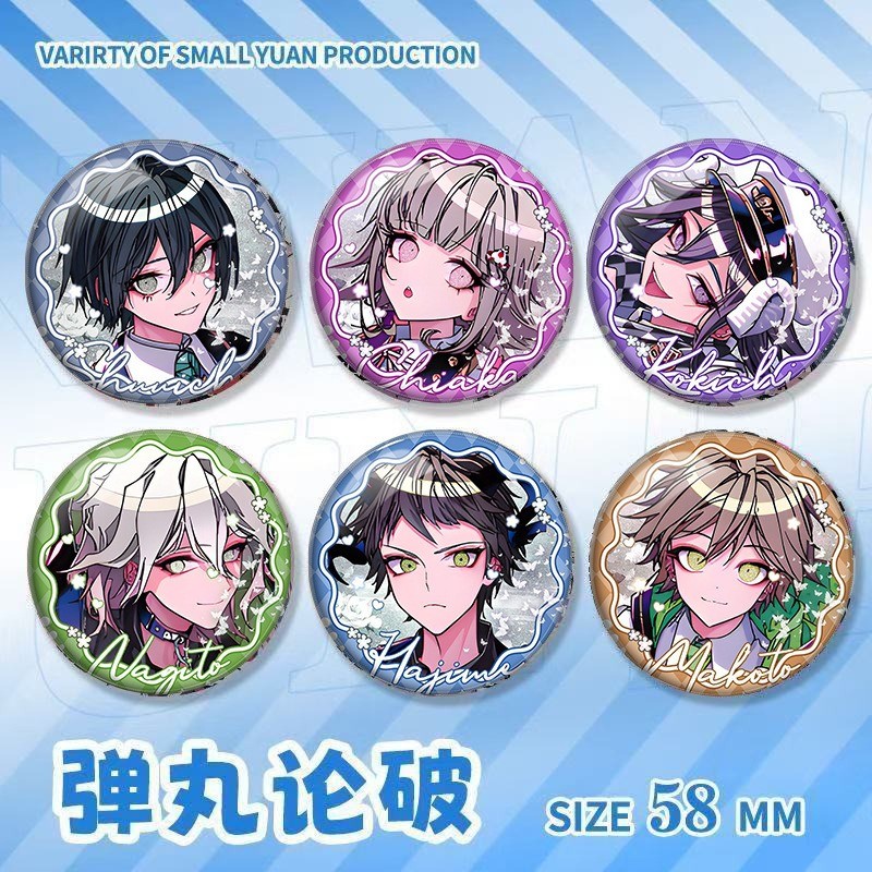 เข็มกลัดอนิเมะ Danganronpa Monkuma Naegi และ Kirigiri Kyouko พร้อมสะสมเครื่องประดับแฟชั่นและของขวัญ