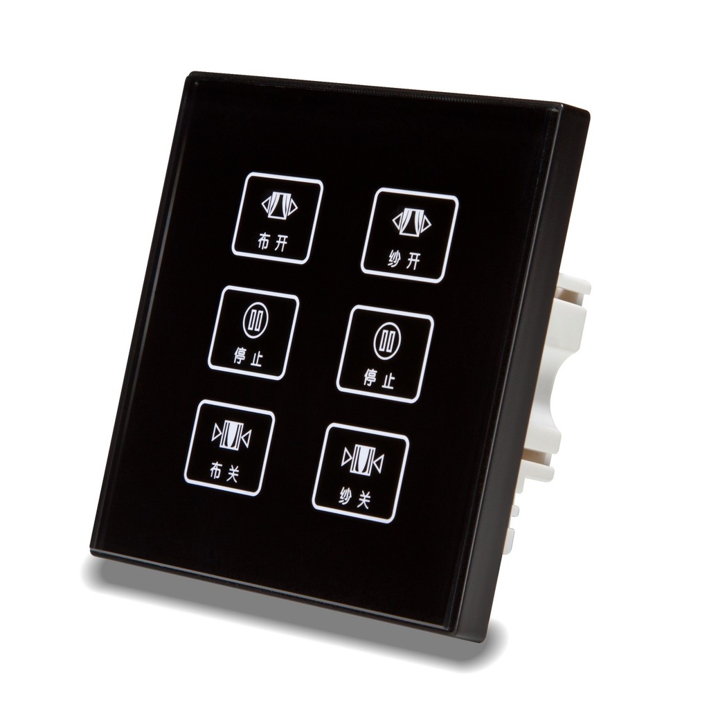 Acom สมาร์ทเดี่ยว Dual-Channel 315/433 Touch กระจกนิรภัยแผงผ้าม่าน LORA485 Agreement การปรับแต่ง