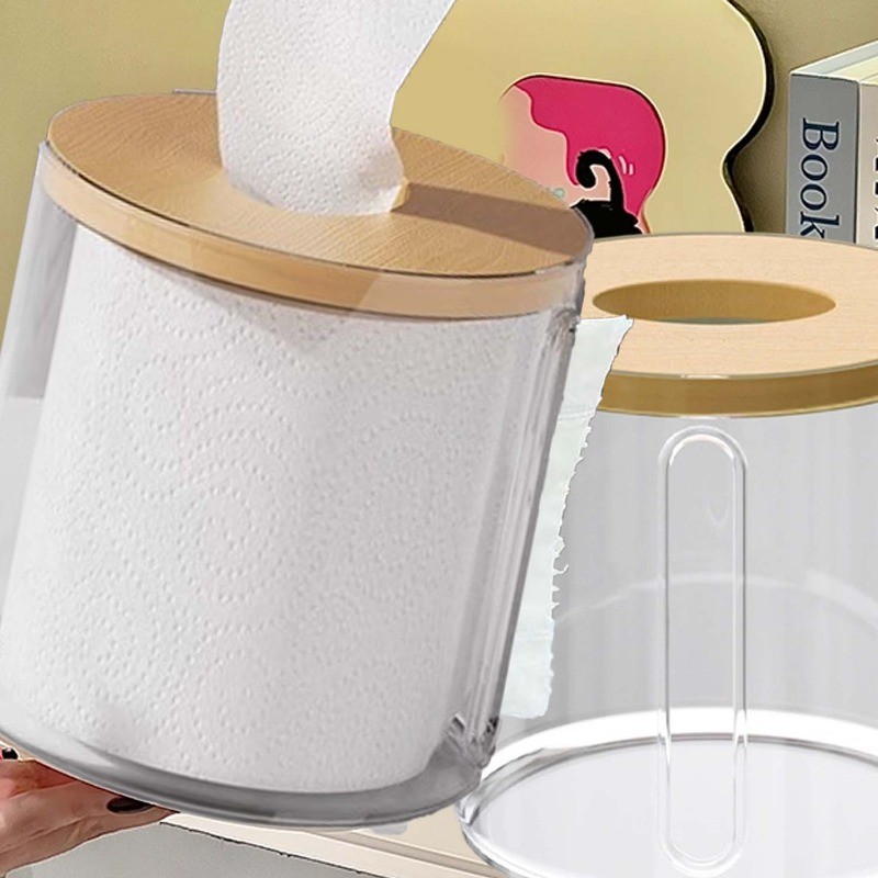 ที่ใส่กระดาษชําระพร้อมช่องเสียบด้านข้าง-กล่องใส่กระดาษม้วนดีไซน์เฉพาะสําหรับห้องน้ํา/ห้องนั่งเล่นภาชนะเก็บทิชชู่ในครัวเรื - รูปที่ 4