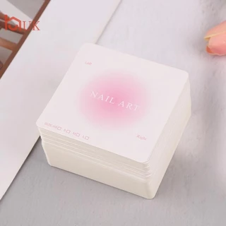 UK 100PCS Press-On เล็บบรรจุภัณฑ์จอแสดงผล Handmade เล็บปลอมออกแบบ Swatch แสดงการ์ดเล็บตัวอย่างจอแสดงผล Salon TH