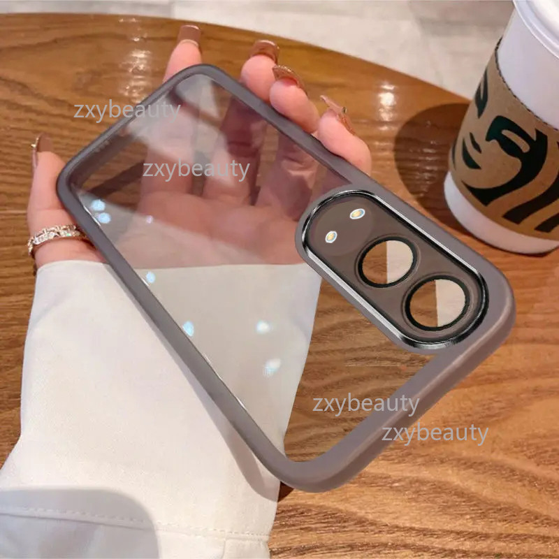 สําหรับ OnePlus Nord CE4 Lite 5G 2024 เคสโทรศัพท์ Soft Clear Square Plated สําหรับ NordCE4 4Lite CE4