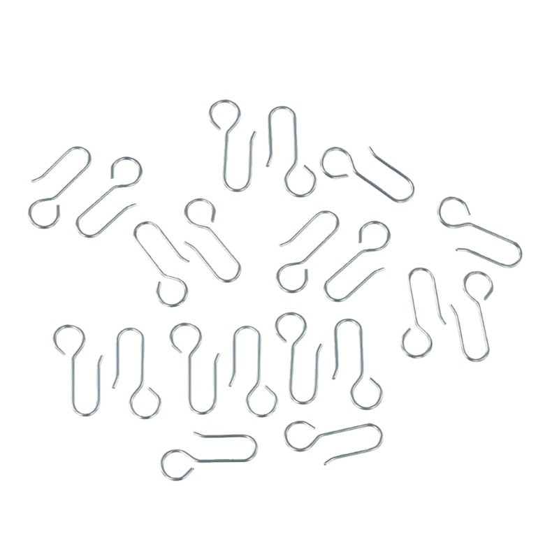 Kool Effectless ผ้าม่านสิ่งที่แนบมากับโลหะ S ตะขอรางผ้าม่านรูปตัว S