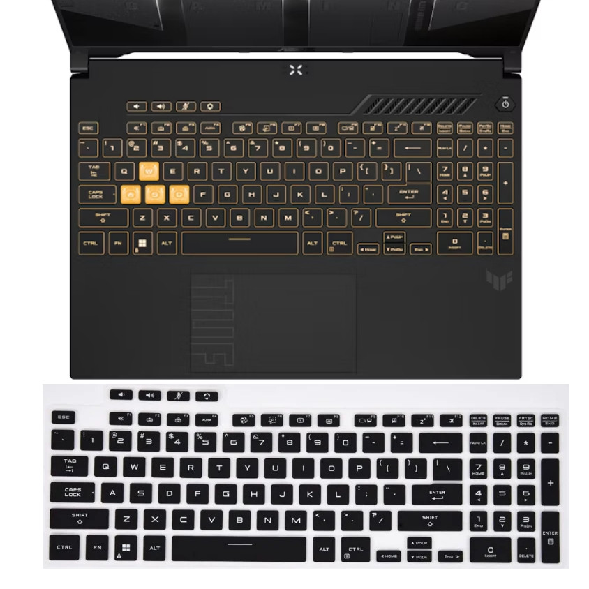 ซิลิโคนแล็ปท็อปคีย์บอร์ดสําหรับ ASUS TUF Gaming F16 2024 FX607 FX607JV FX607JU FX607JI FX607J FX607 JV JU JI 16 นิ้ว