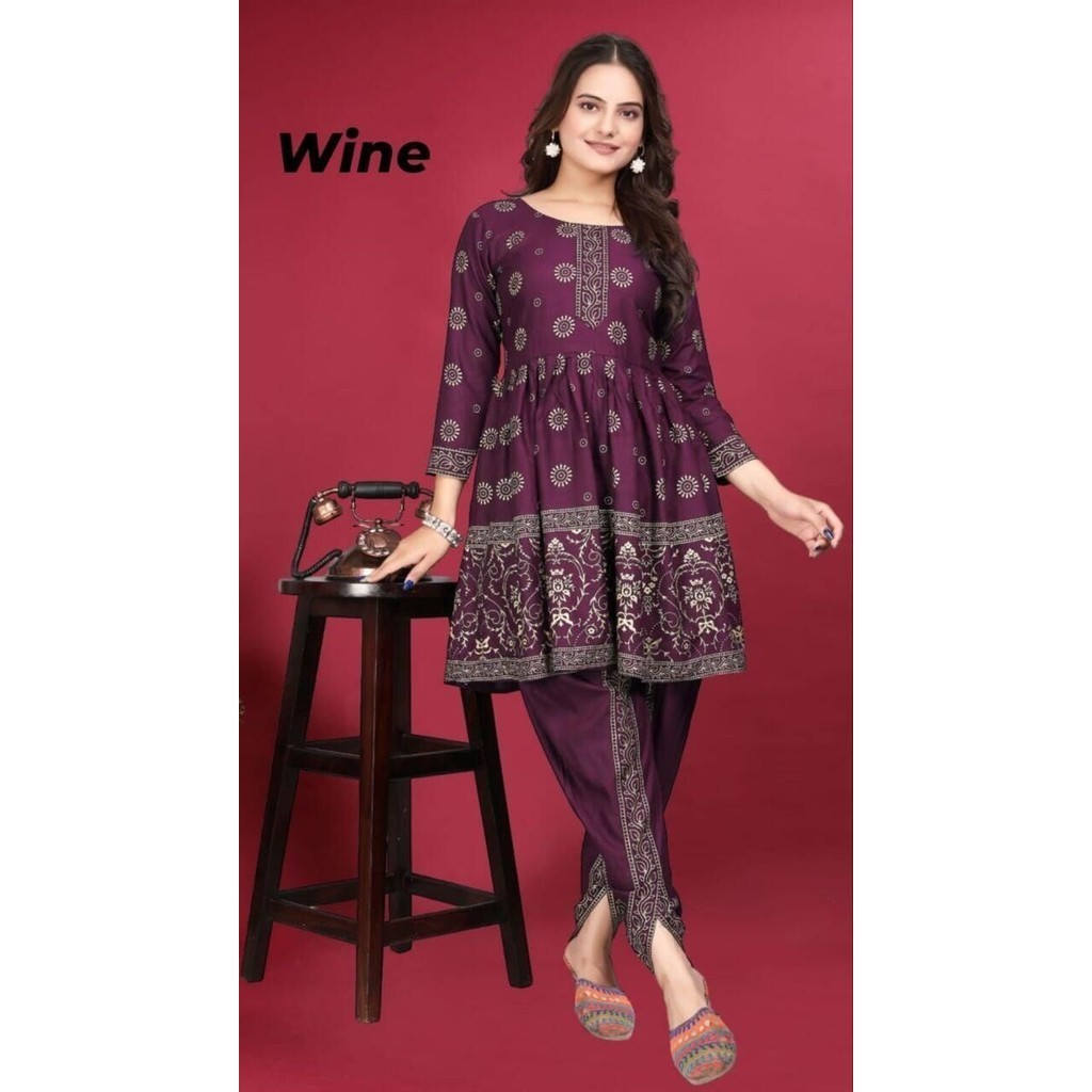 New Design Punjabi Suit Dhoti Tunic Set