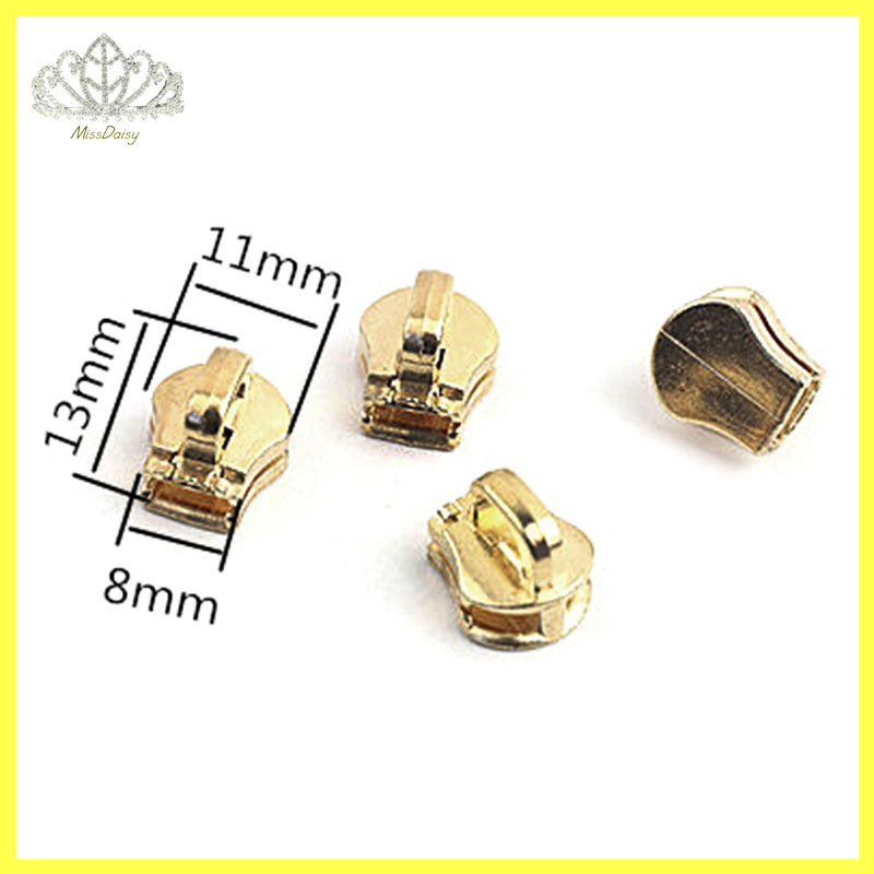 Daisy 10 ชิ้น 5 # โลหะหัวซิปดึง Slider ซิปล็อคกระเป๋ากระเป๋าเดินทางเสื้อผ้า DIY ชุดซ่อมอุปกรณ์ฮาร์ดแวร์ TH