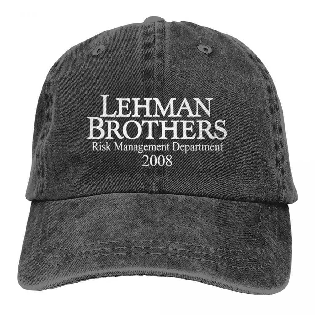 Lehman Brothers Risk Management Department 2008 เบสบอลหมวก Retro Distressed Cotton Headwear Unisex ป