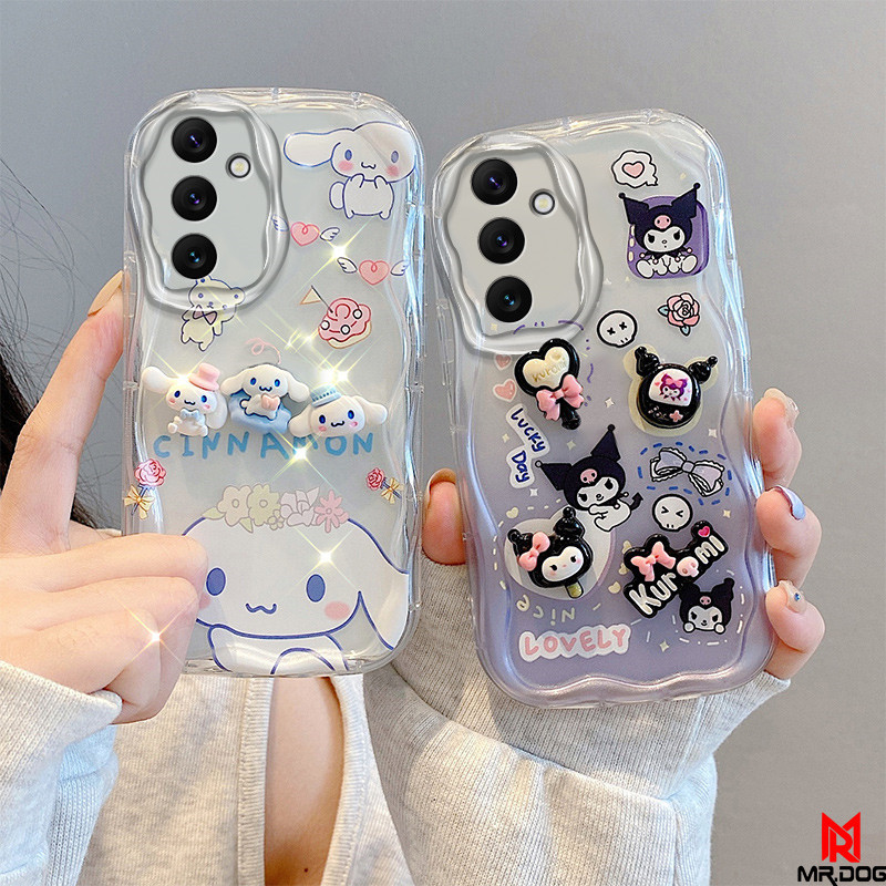 เคส Samsung A55 A35 A31 ตุ๊กตาสามมิติ สีใส การ์ตูน กรณีป้องกันโทรศัพท์มือถือ TY5