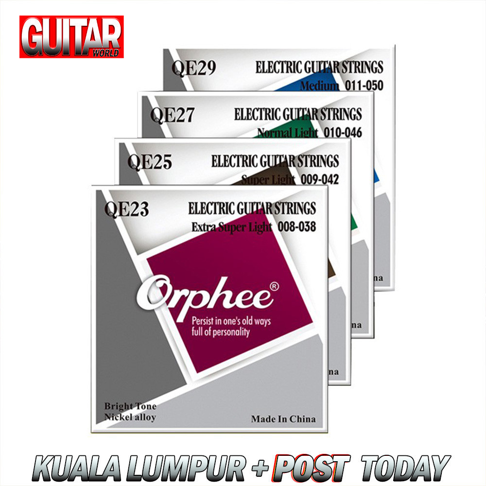 สายกีตาร์ไฟฟ้า Orphee ชุบโลหะผสมนิกเกิล QE23 /QE25/ QE27/QE29 สายทดแทน