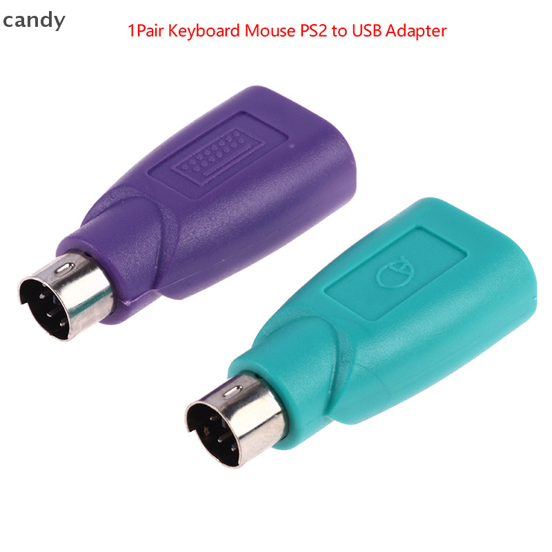 Ndy 1 คู่คีย์บอร์ดเมาส์ PS2 ถึง PS/2 ตัวแปลงอะแดปเตอร์ usb สําหรับเมาส์คีย์บอร์ด usb N
