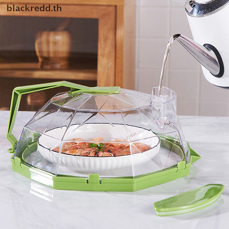 Bred ฝาครอบไมโครเวฟสําหรับอาหารไมโครเวฟใส Splatter Cover พร้อม Steamer และ Handle 10 นิ้วแผ่นครอบคลุม Gadgets ครัว