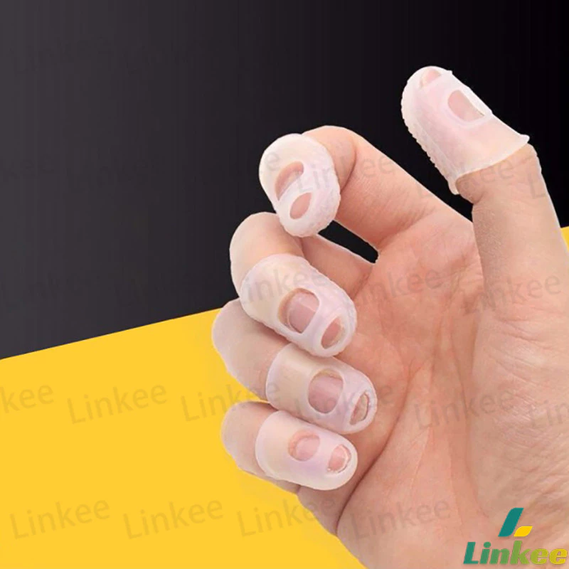 Linkee ถุงมือสวมนิ้วมือ กันลื่น สําหรับเล่นอูคูเลเล่ กีตาร์ไฟฟ้า อะคูสติก 5 ชิ้น