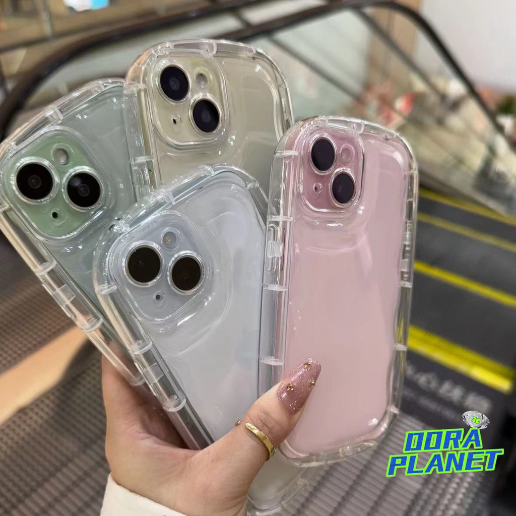 Simple Air Cushion วัสดุพรีเมี่ยมเคสโทรศัพท์สําหรับ 14PLUS X XSMAX 13 15PLUS12 11 XS XR X 7PLUS 8PLUS SE2 SE3 15 14 SE2020 ซิลิโคนใสป้องกันแฟชั่นกรณี