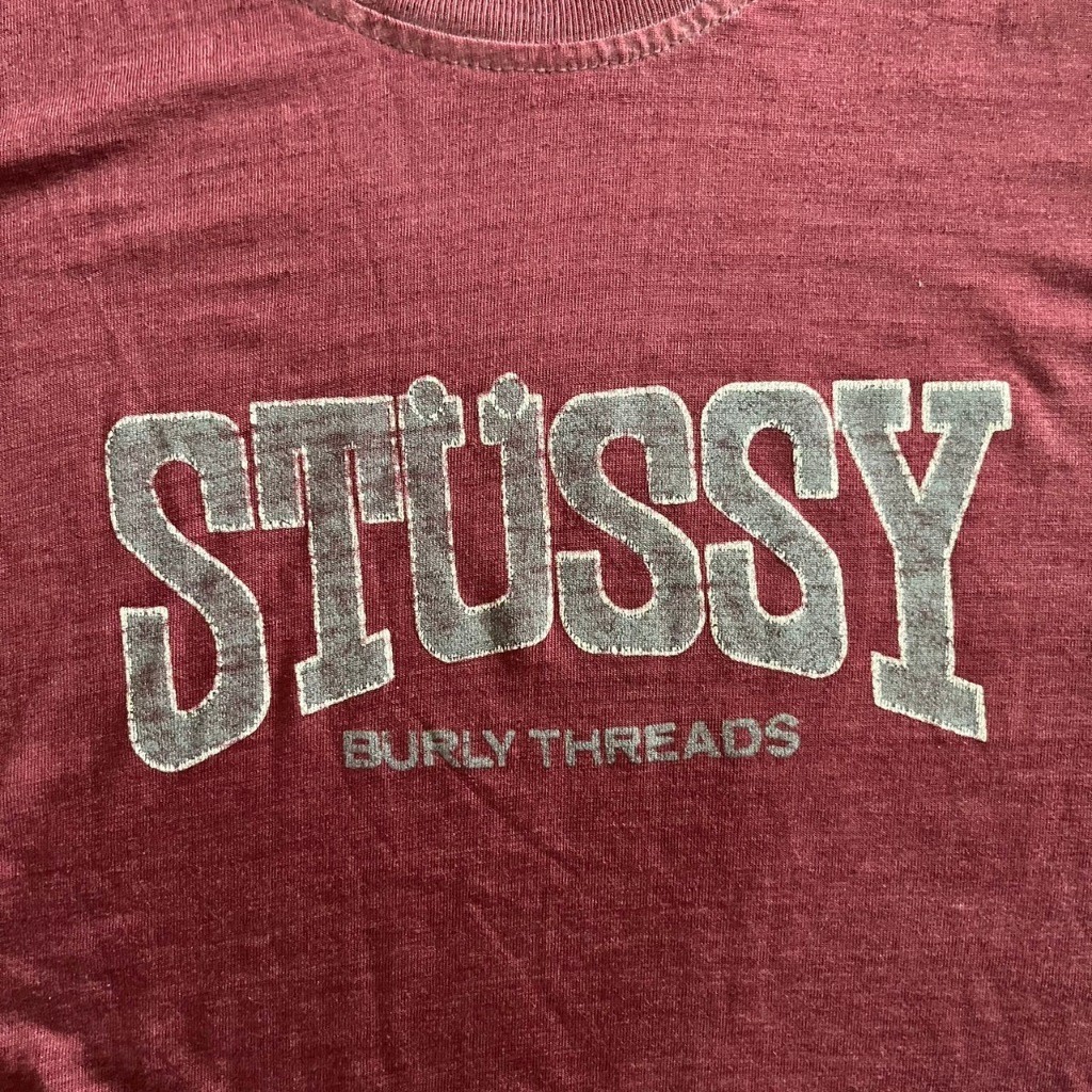 vintage stussy burly threads t shirt