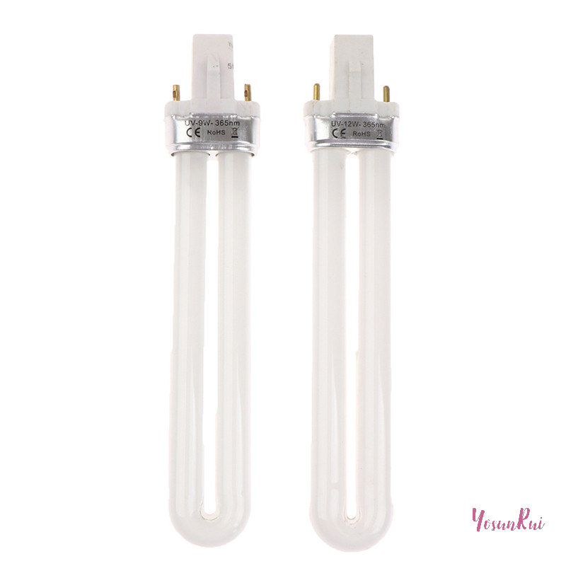 Yosunrui] 9 W/12 W U-Shape UV หลอดไฟสําหรับ LED เจลเครื่องเล็บ Curing โคมไฟเครื่องเป่าใหม่