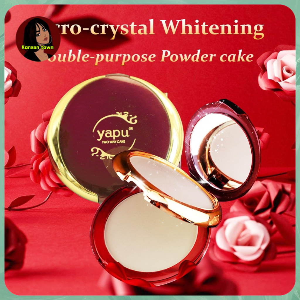 YAPU Powder แป้งพัฟตลับแดง แป้ง 2 ชั้น Micro-Crystal Whitening Double-purpose Powder Cake (SM. Y0988)