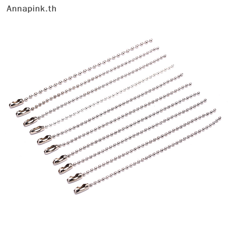 Annapink.th 10 ชิ้น 3.5 "ยาว 0.09 "ลูกปัด Dia Connector Clasp Ball พวงกุญแจ DIY EN