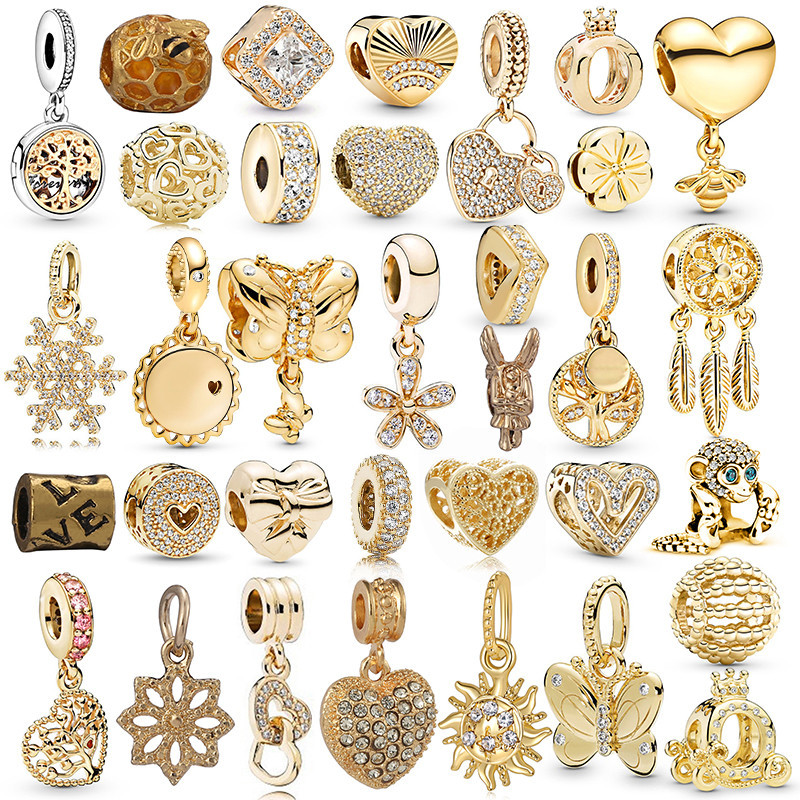 Golden Family Music Tree Snowflake.Dream Catcher diy Charm สร้อยข้อมือสร้อยคอของขวัญ
