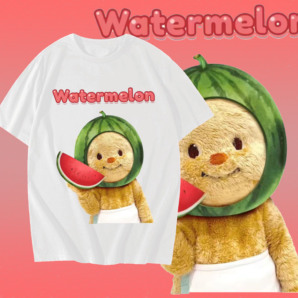 เสื้อเลือกตั้ง 2024 เสื้อน้องหมีเนย หมีเนย Butterbear แตงโมผลไม้watermelonT-Shirt ผ้าCotton 100% ใส่ได้ ทั้ง ชาย ใส่สบาย