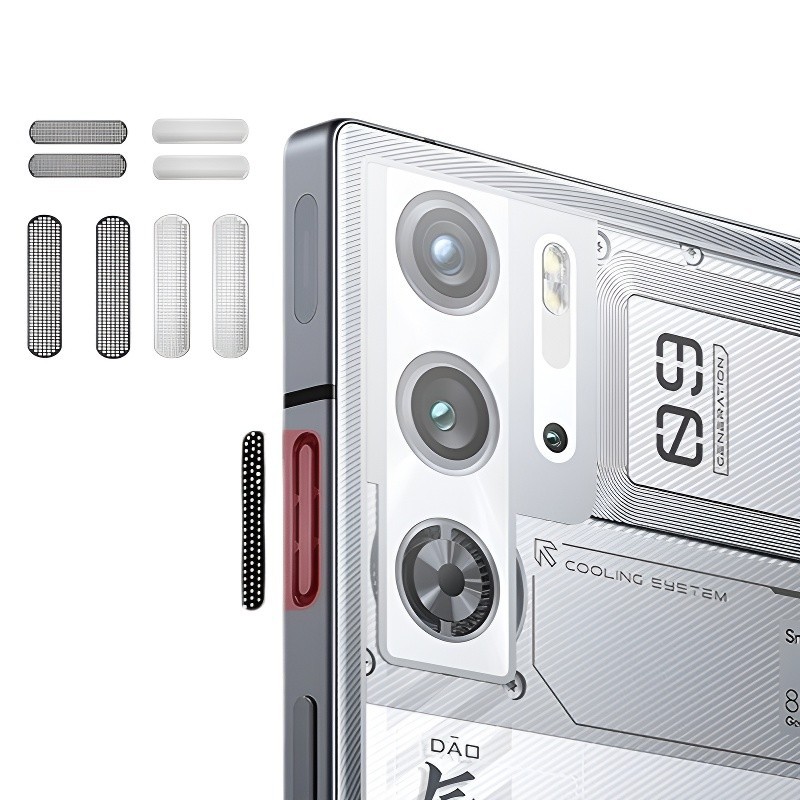 โลหะฝุ่นสําหรับ ZTE Nubia Red Magic 9 8 8S 10 10S 11 Pro Plus ลําโพงและแฟน Anti-ฝุ่นสติกเกอร์ป้องกันฟิล์มสําหรับพัดลมป้องกันฝุ่น Protector