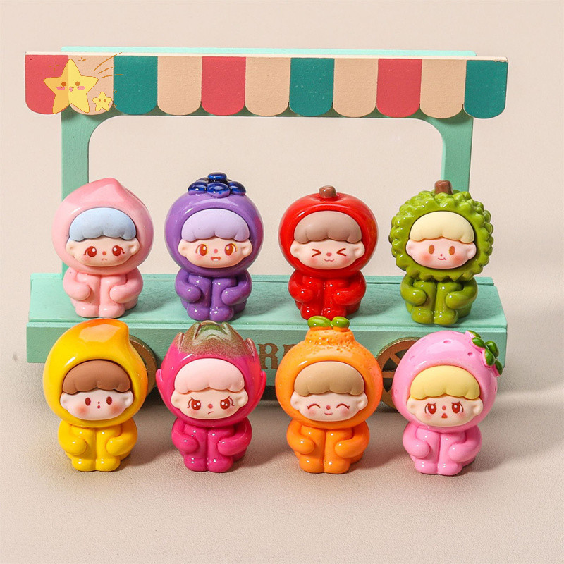 [JBTH] Creative Kawaii ตุ๊กตาผลไม้ตกแต่งการ์ตูนน่ารักเรซิ่นเครื่องประดับขนาดเล็ก DIY เครื่องประดับอุปกรณ์เสริมของขวัญวันเกิดเด็กคอลเลกชัน [JB]
