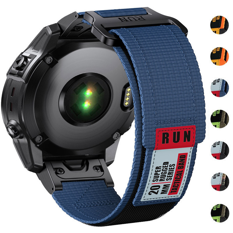 22 มม.26 มม.สําหรับ Garmin Nylon Loop Strap 5 Plus 6Pro 7Pro Quick Fit สายรัดข้อมือนาฬิกา Fenix7XPro