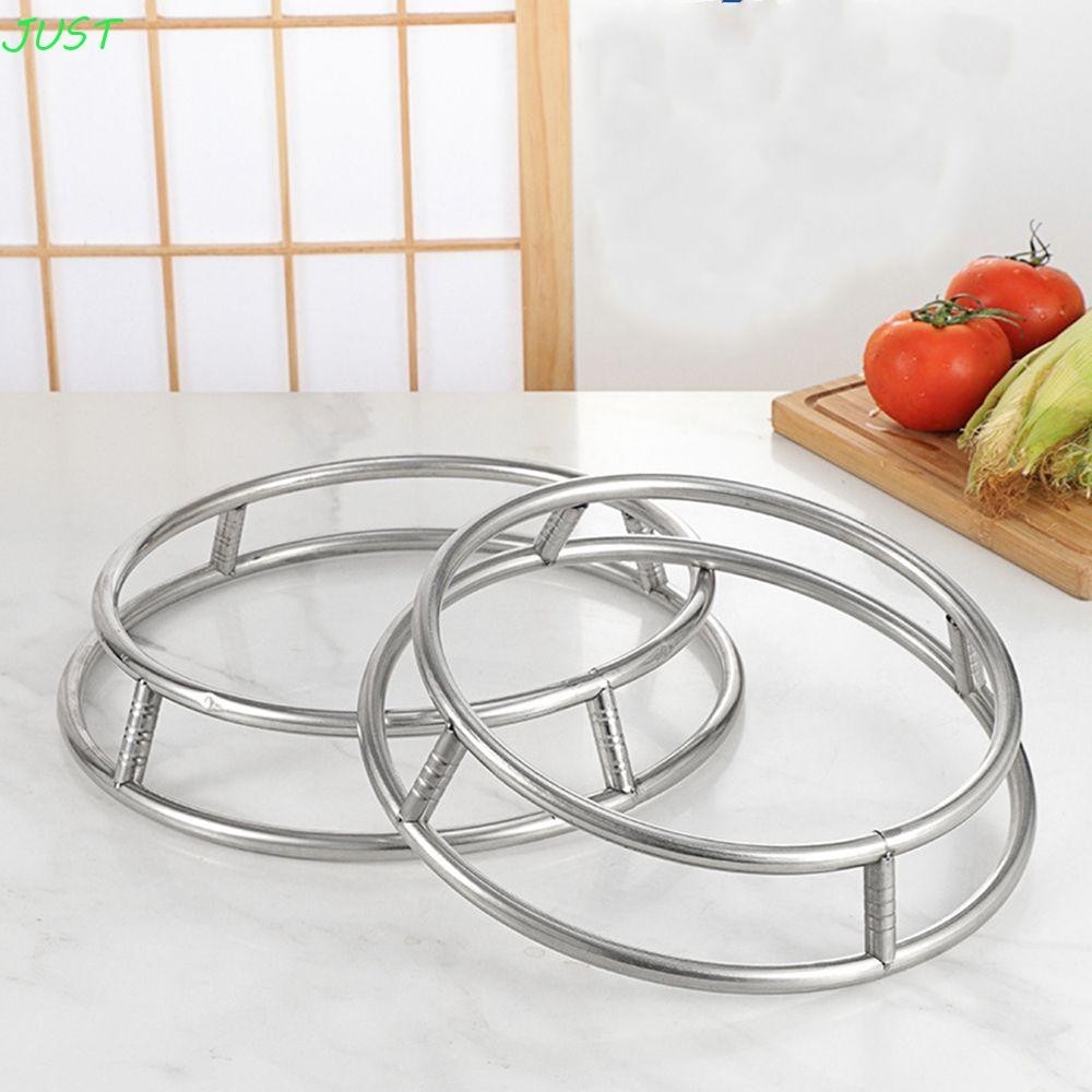 Just Wok Rack รอบ 1 ชิ้นสําหรับหม้อเตาแก๊สกระทะทอดแหวน Rack Double Anti-scald Holder
