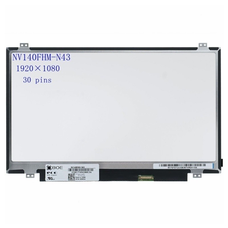 14.0 IPs แล็ปท็อปหน้าจอ LCD NV140FHM-N43 nv140fhm N46 N41 สําหรับ Lenovo ThinkPad t460 t470 E470 192