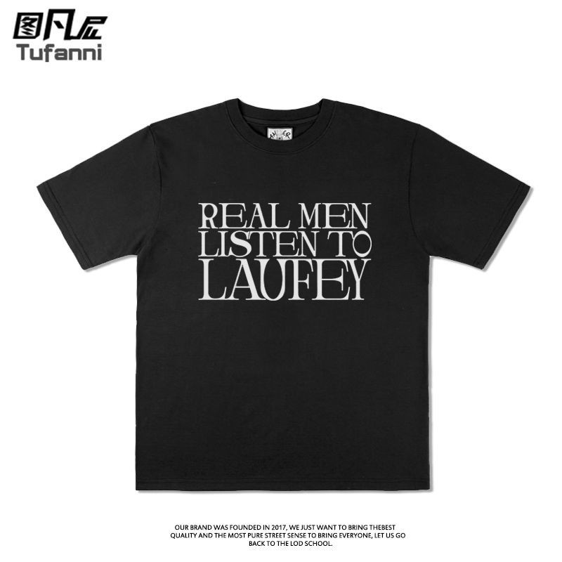 พิเศษ laufey คอนเสิร์ตเสื้อยืดแขนสั้นสไตล์เดียวกันฤดูร้อนชายนักเรียนหญิงอุปกรณ์ต่อพ่วงสนับสนุน Un