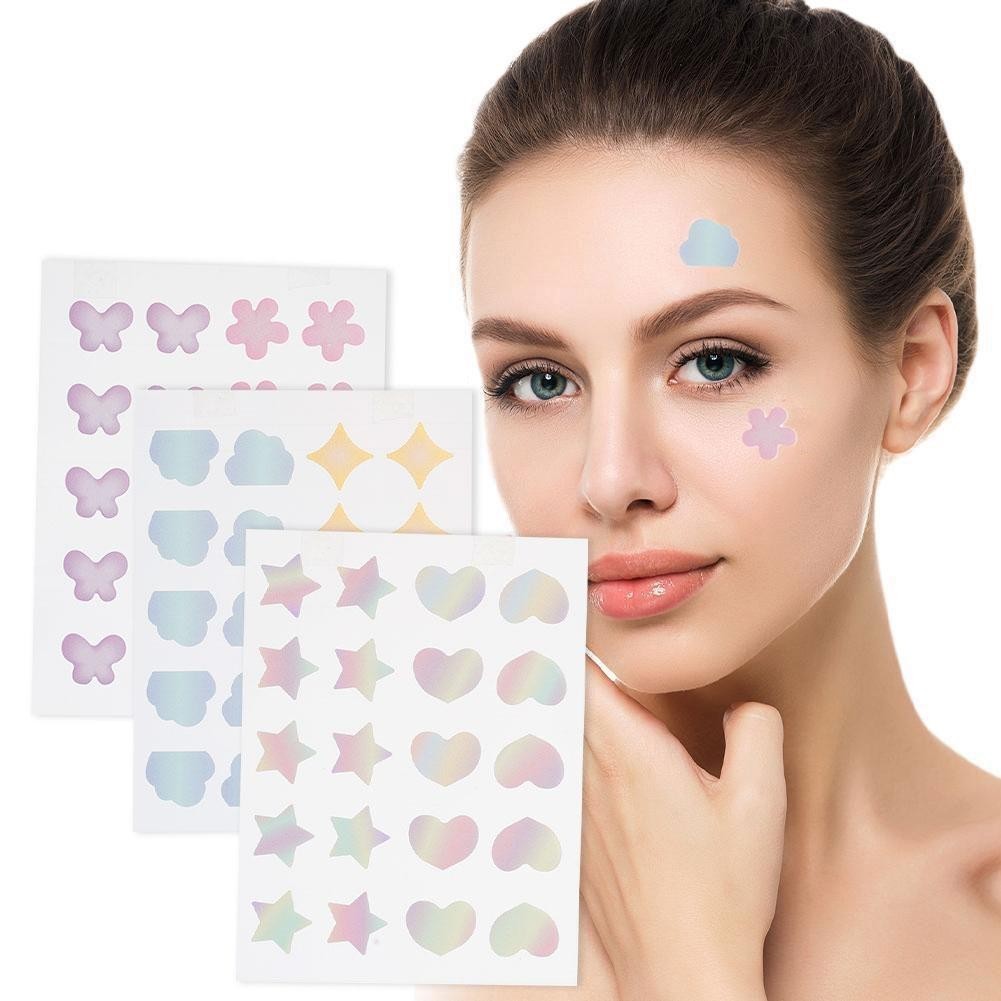 20 ชิ้น/แผ่นไล่โทนสีสี PE Acne Patch แบบพกพาครอบคลุม Patch สิว V7G4 - รูปที่ 7