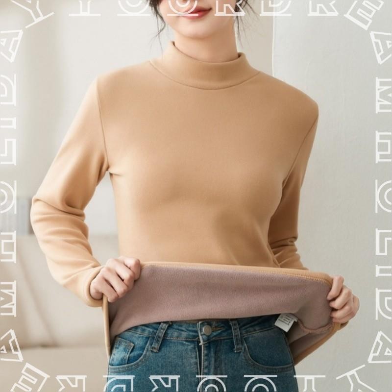 ผู้หญิงคอเต่าpulloversฤดูหนาวthickenกํามะหยี่เสื้อกันหนาวนุ่มสีทึบด้านบน