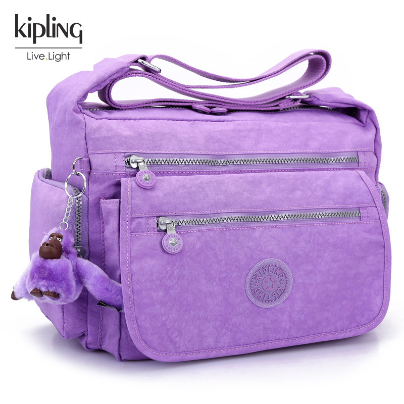 KIPLING คิปลิง กระเป๋าสะพายไหล่คลาสสิกสําหรับผู้หญิง,กระเป๋าสะพายข้างแบบลําลองคุณภาพสูงกระเป๋าเดินทางความจุขนาดใหญ่