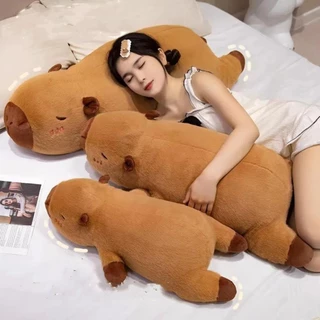 Iannwna 50/70/90 ซม.กอดหมอน Body, ตุ๊กตายักษ์ Capybara ของเล่นตุ๊กตา, การ์ตูน Sleep Bed Creative หมอนยาวตกแต่งบ้าน
