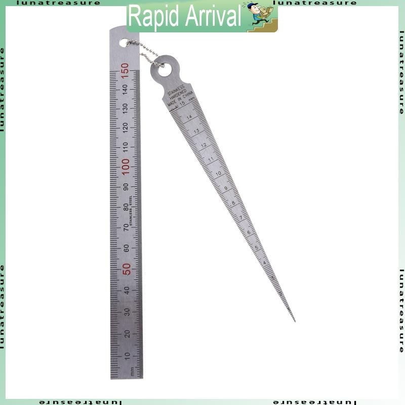Lun Taper สําหรับ Gap Gauge ไม้บรรทัดตรง 1-15 มม.1-15 ซม.สแตนเลสสตีลความลึกไม้บรรทัดรูเครื่องมือตรวจสอบมิติ Measur