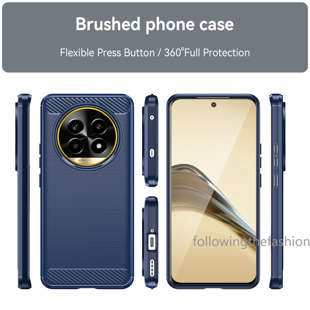 ปลอกสําหรับrealme 13 Pro + 5G Realme13 Pro 13Pro 2024 เคสโทรศัพท์เกราะคาร์บอนไฟเบอร์TPUปลอกซิลิโคนอ่อนนุ่มแฟชั่นป้องกันกันกระแทกฝาหลัง