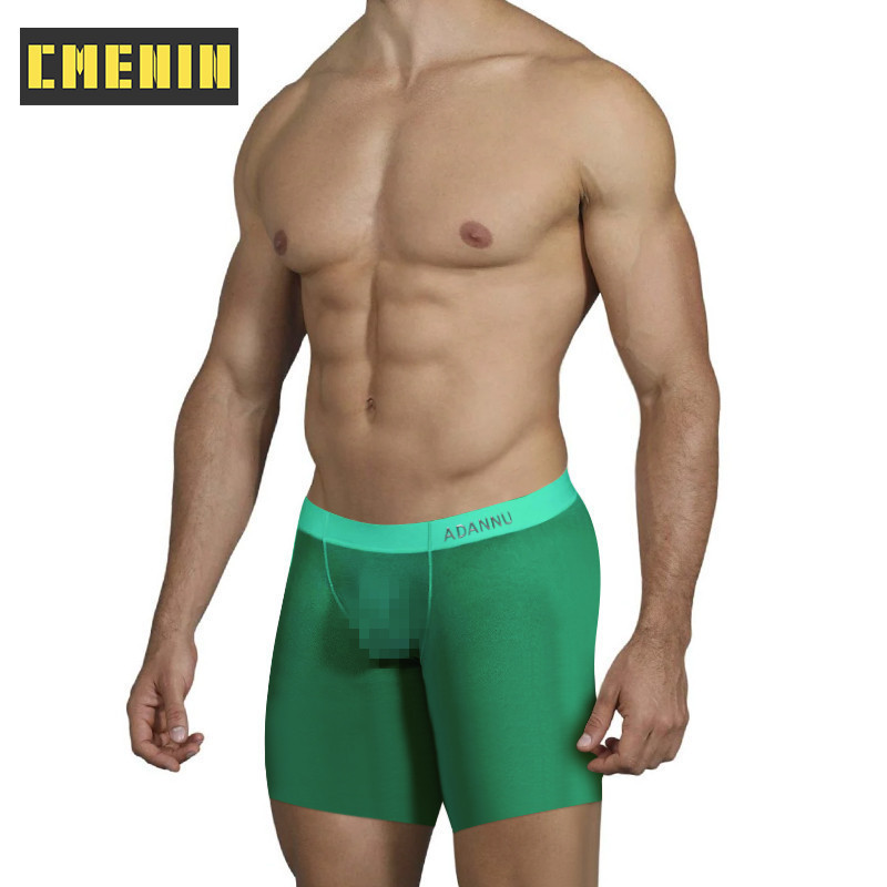 Cmenin สินค้าใหม่ยาวสไตล์โปร่งใส Man ชุดชั้นในตุ้งติ้งกีฬายอดนิยม Innerwear Ultrathin Breathable ผ้าไหมน้ําแข็งกางเกงผู้ชาย AD785