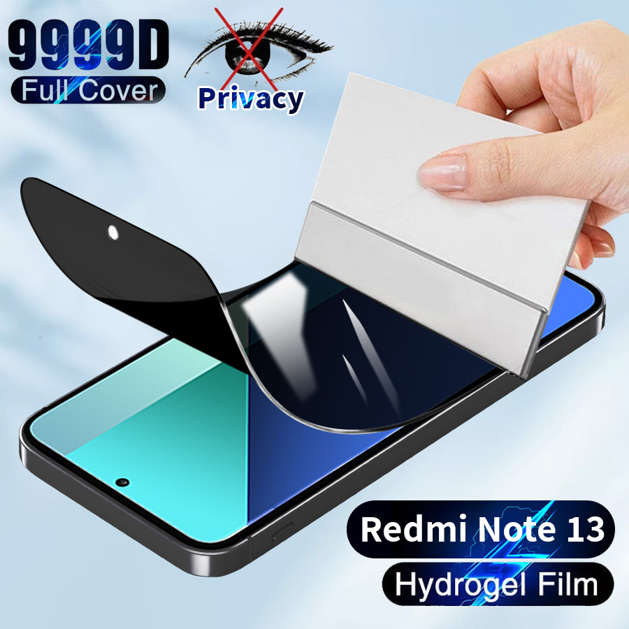 ฟิล์มไฮโดรเจลนุ่ม ต่อต้านสายลับ ความคุ้มครองเต็มรูปแบบ สำหรับ Xiaomi Redmi Note 13 13C 12 12T 12s 12C 9T 9C 9A 10T 11T Pro Plus Lite 7 8 9 10 11 11s 9s 10s Poco M3 M4 X4 X5 F2 Pro F3 F4 F5 M6 M4 K40S K30 Pro แอบดูความเป็นส่วนตัว ป้องกันหน้าจ