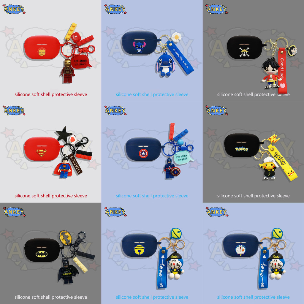 สําหรับ Jeep JP-EW011 ฝาครอบหูฟังหูฟังซิลิโคน Cool Boy หูฟังนุ่มป้องกันหูฟังชุดหูฟังผิวพร้อมจี้