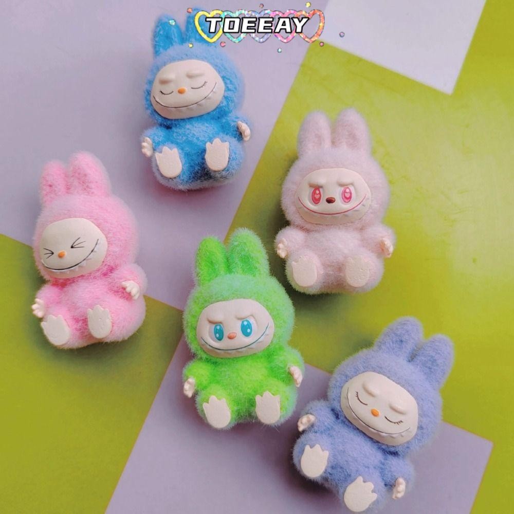 Toeay จี้ห้อยกระเป๋า,ตุ๊กตาการ์ตูน Labubu ตุ๊กตาตุ๊กตา, น่ารัก Mini กระเป๋านักเรียนอุปกรณ์เสริมไวนิล Face ตุ๊กตาของเล่น Key Chain ของขวัญ