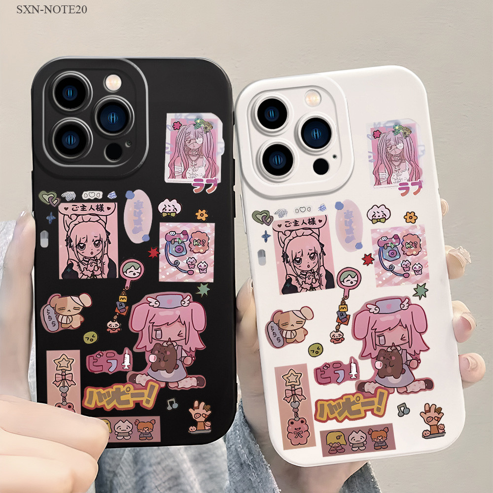 Samsung Galaxy Note 20 10 9 8 Lite Plus Ultra เคสซัมซุง สำหรับ Pink Girl เคส เคสโทรศัพท์