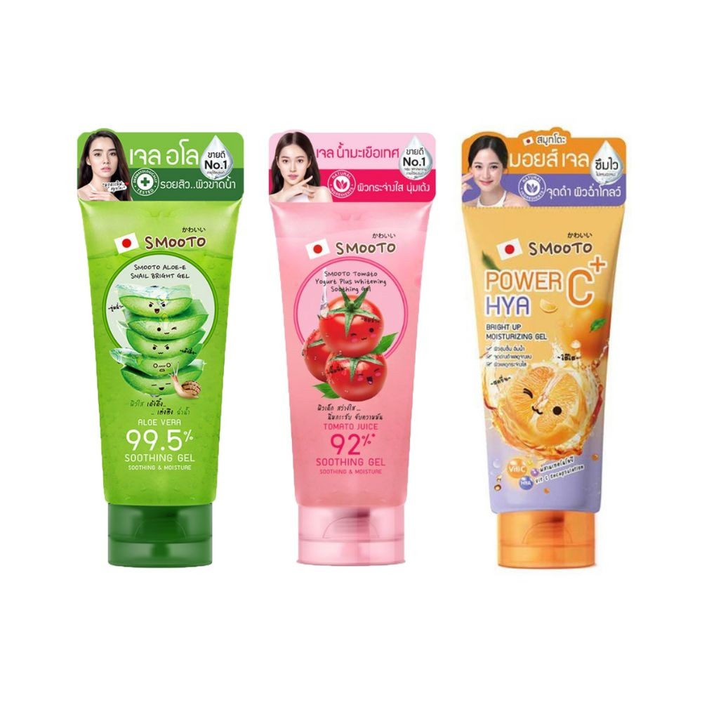Smooto Tomato Yogurt Plus Whitening Soothing Gel (แบบหลอด)