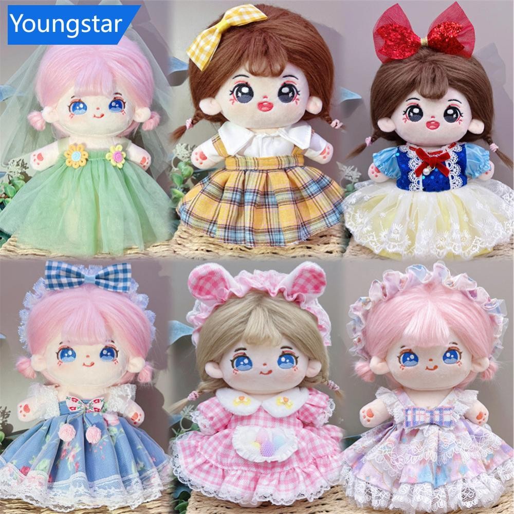 Ys 20 ซม.ผ้าฝ้ายตุ๊กตา Rompers การ์ตูนตุ๊กตาตุ๊กตาชุด Lolita ชุดเล่น House อุปกรณ์เสริมหวาน Mini เสื้อผ้า Q1T7
