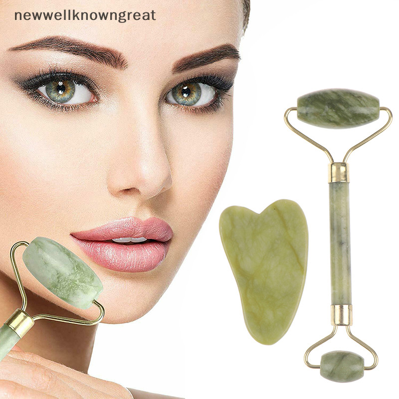 Newwellknowngreat Roller และ Gua Sha Tools โดย เครื่องนวดมีดโกนพร้อมหินสําหรับผิวหน้า CAD