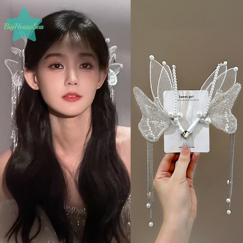 [BigHouseSea] กิ๊บติดผมลูกปัดสําหรับผู้หญิงสาวคลิปด้านข้างเกาหลีอุปกรณ์เครื่องประดับเรียบง่ายใหม่ - รูปที่ 6