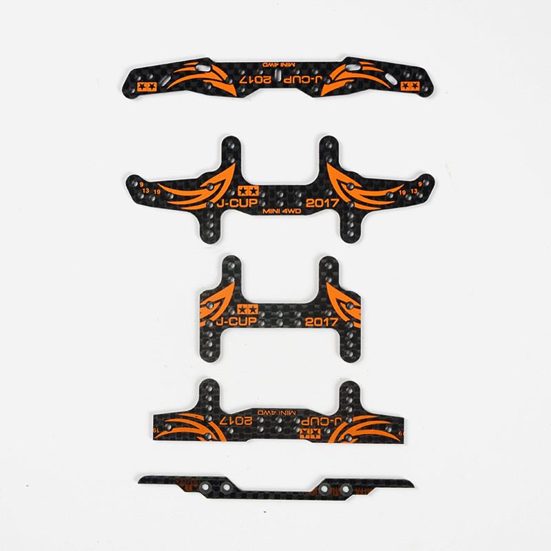 ชุดบังโคลนไฟเบอร์สำหรับรถยนต์มินิ 4WD ของ Tamiya สำหรับ AR/FMA (4 ชิ้น)