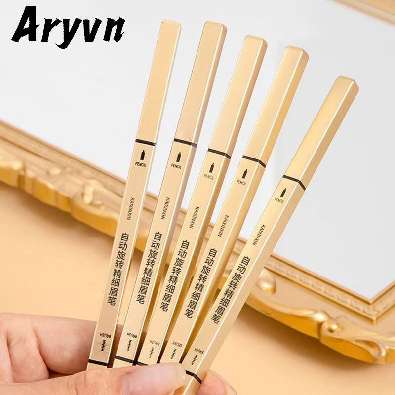 ARYVN ดินสอเขียนคิ้ว 2 in 1 แบบหมุนอัตโนมัติ เขียนง่าย สีชัด พร้อมแปรง ติดทนนาน