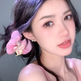 กิ๊บติดผม ฟาแลนนอปซิส สีชมพูหวานดีไซน์ดอกไม้ เชย สําหรับผู้หญิง